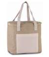 KI0353 Kimood Medium Jute Cool Bag Natural colour image
